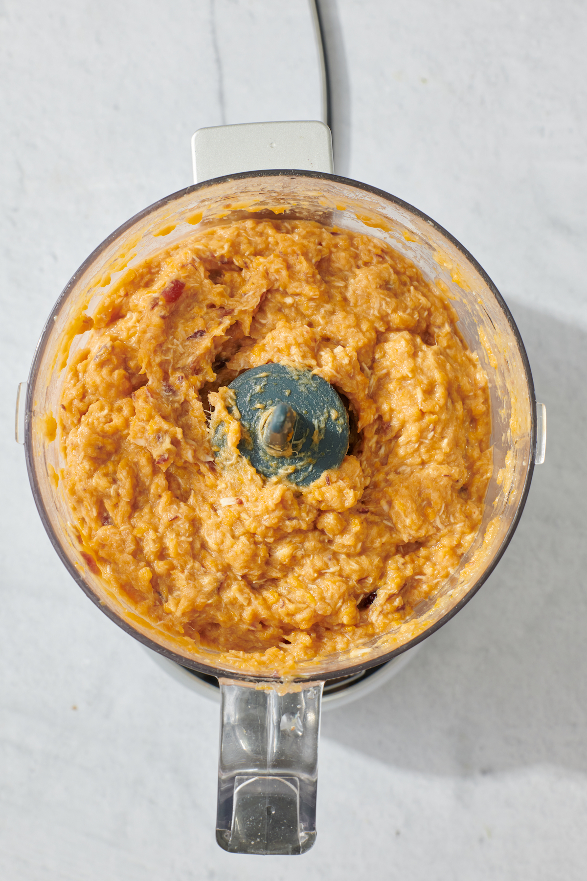 Puréed Thanksgiving Dinner Baby Food in food processor.