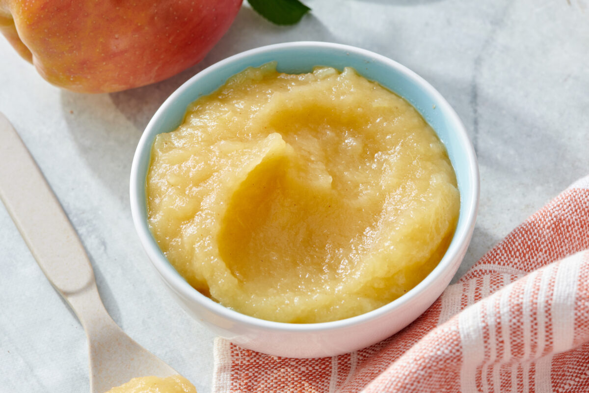 Applesauce in small bowl