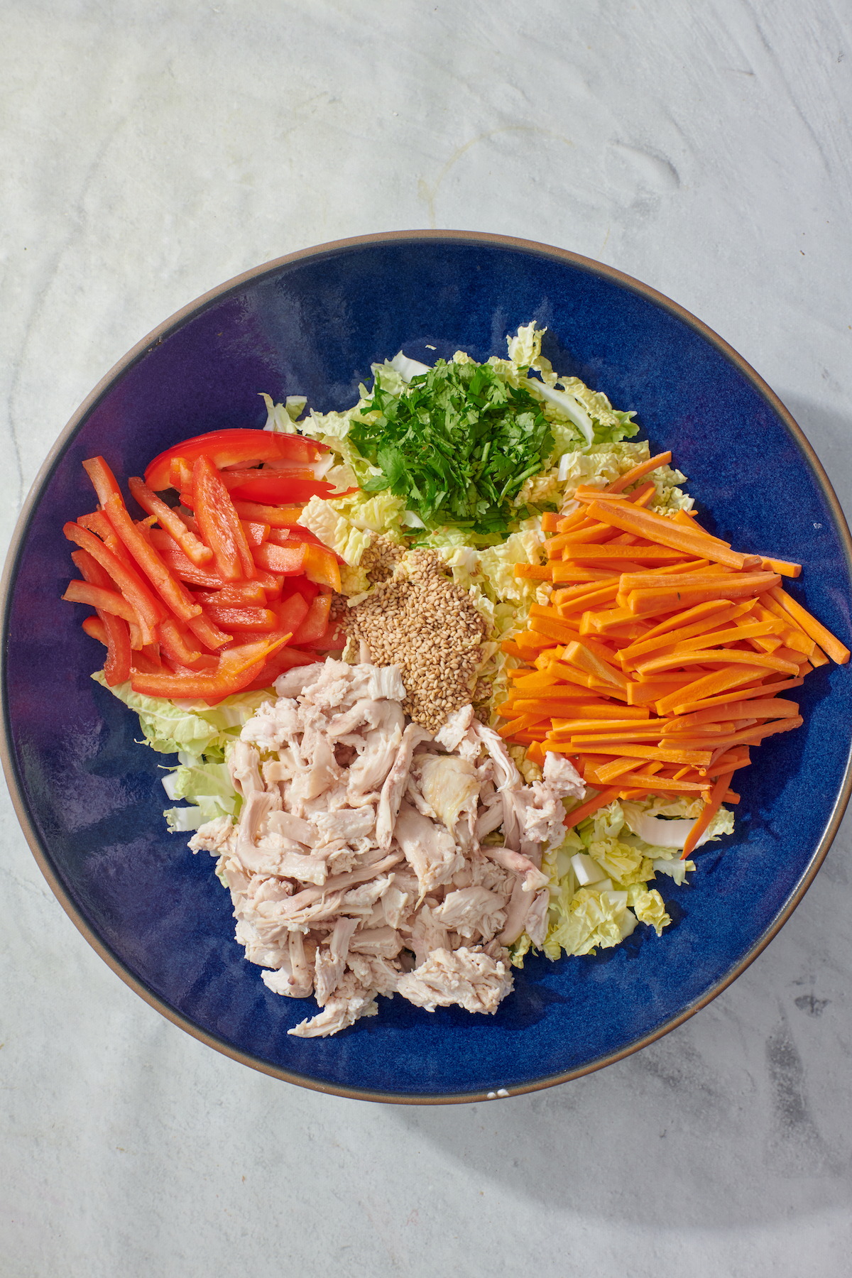 Chinese Chicken Salad before tossed.