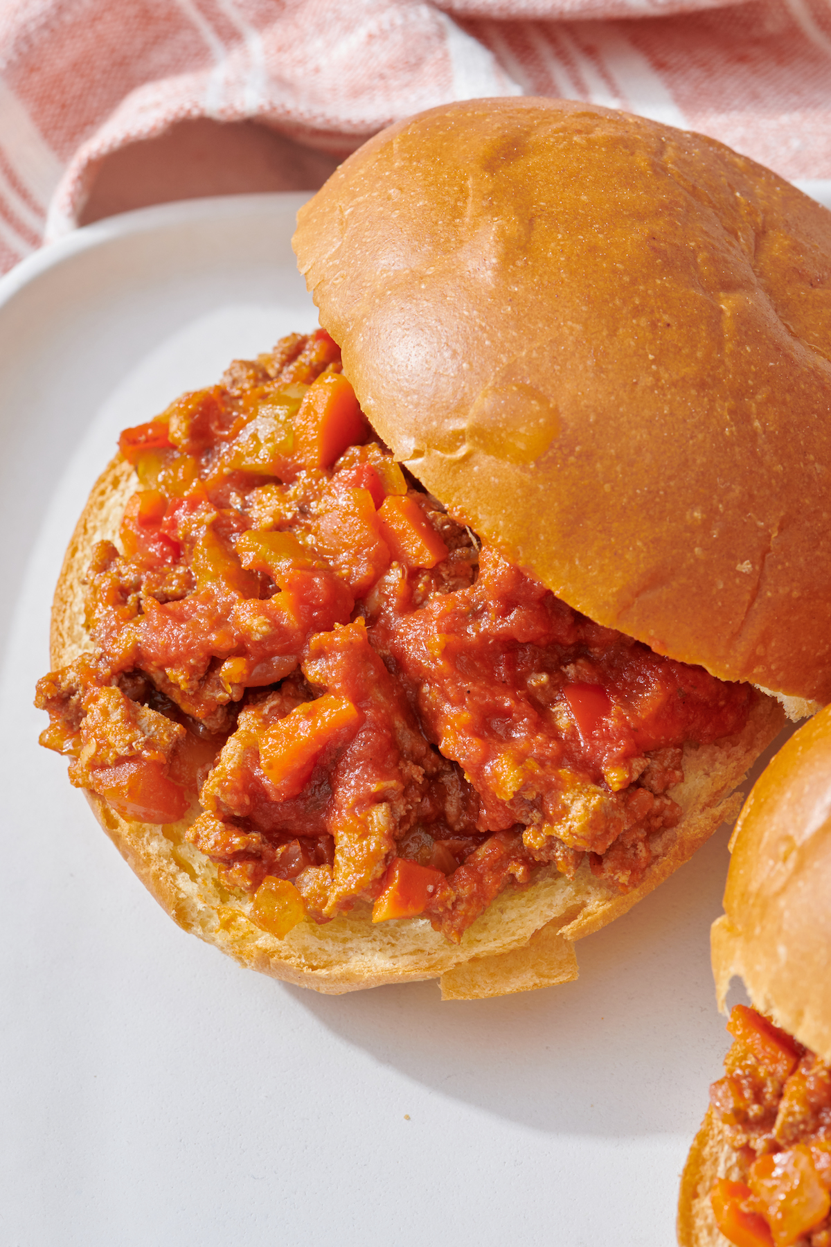 Sloppy joe on a plate.