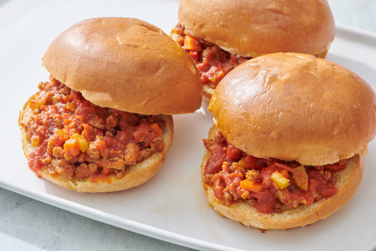 Sloppy Joes on a plate.