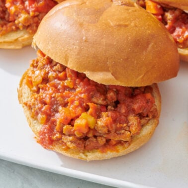 Sloppy joe on a plate.