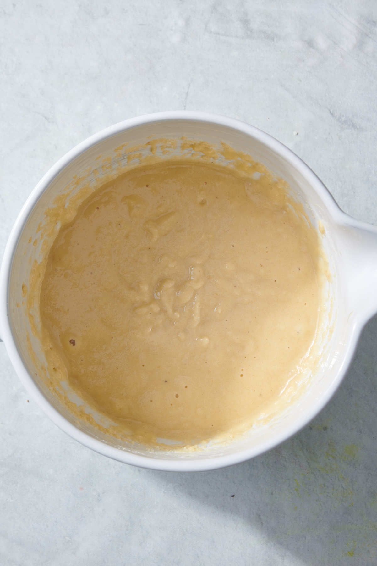 Almond flour banana pancake batter.