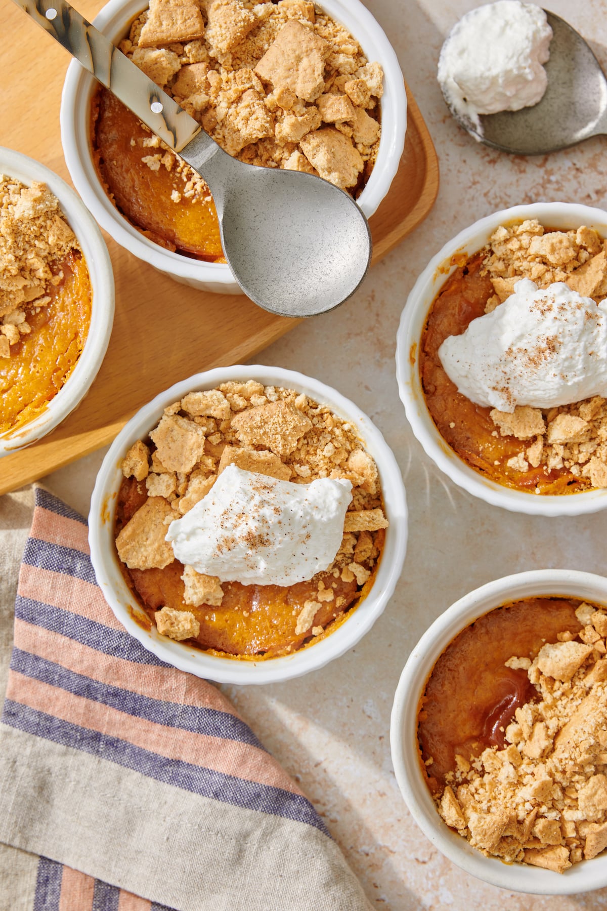 Mini pumpkin cheesecakes.