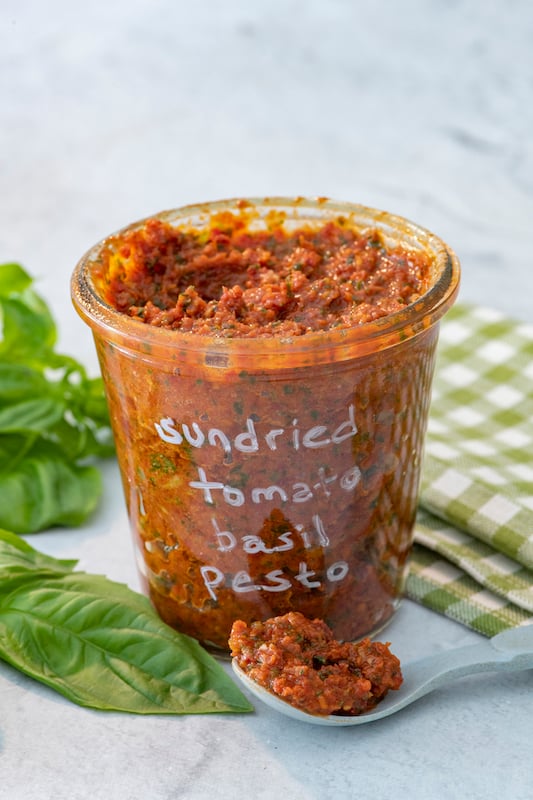 Sun Dried Tomato Basil Pesto from Weelicious.com