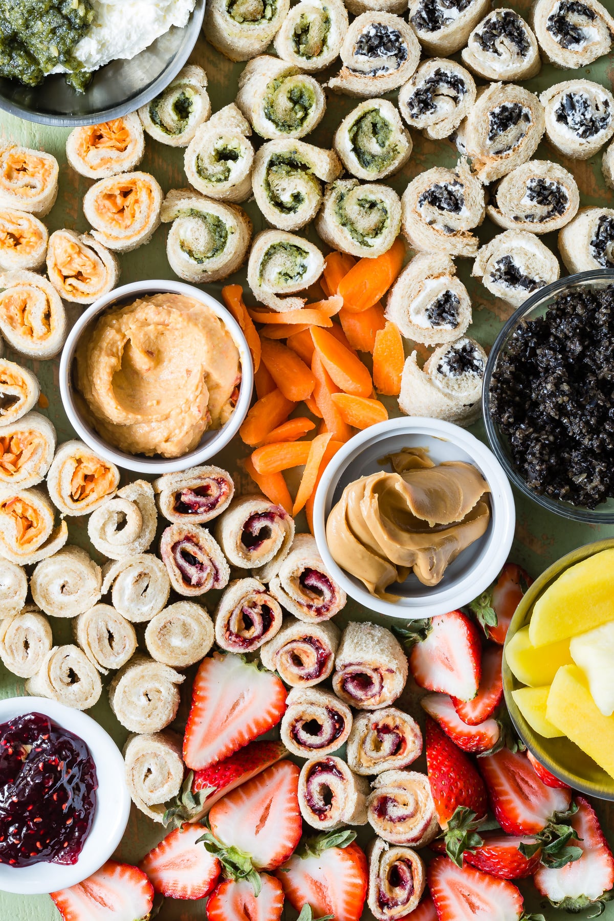 Platter of sushi sandwiches.