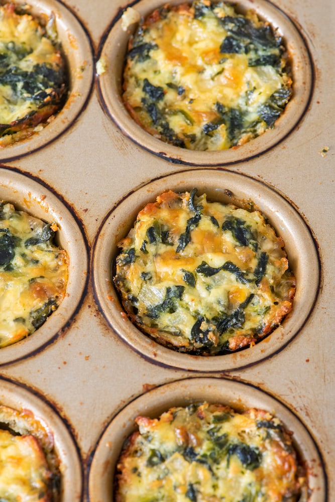 mini quiche in muffin tin