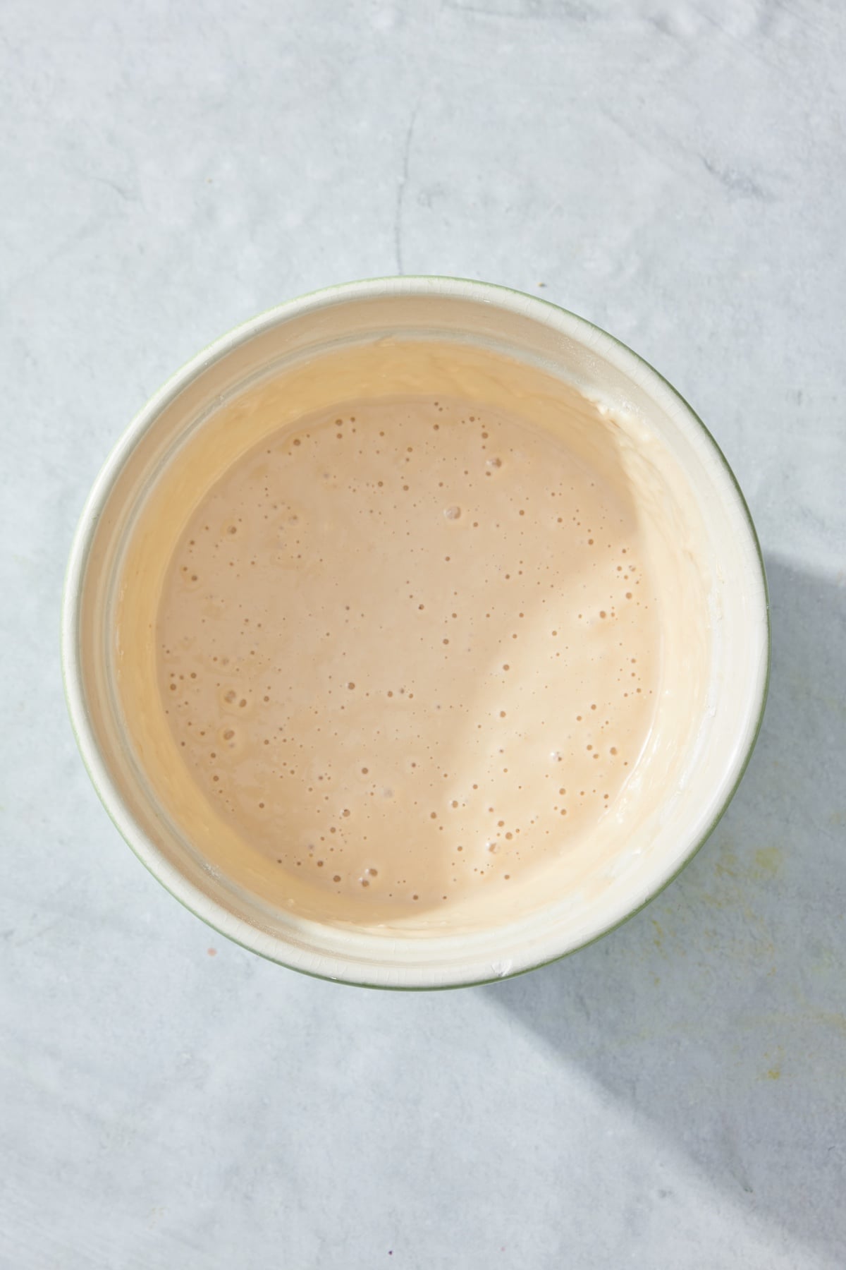 breakfast cupcake batter in a mixing bowl