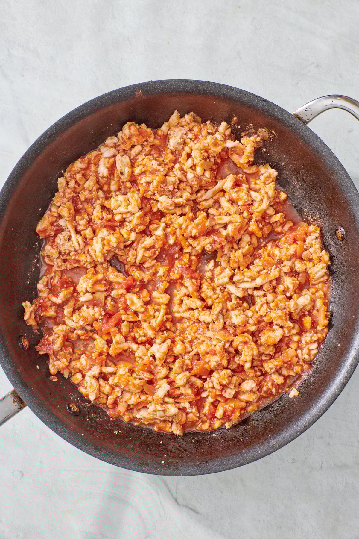 Meat sauce for spaghetti pie.