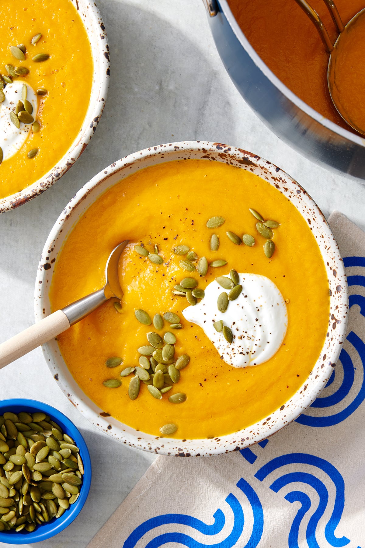 Carrot Ginger Soup in bowl