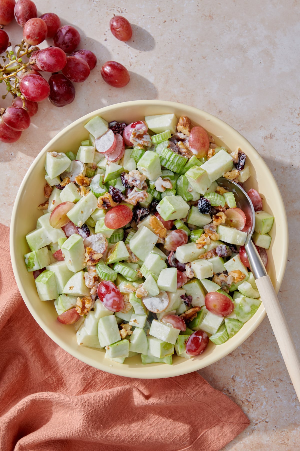 Waldorf Salad in serving platter