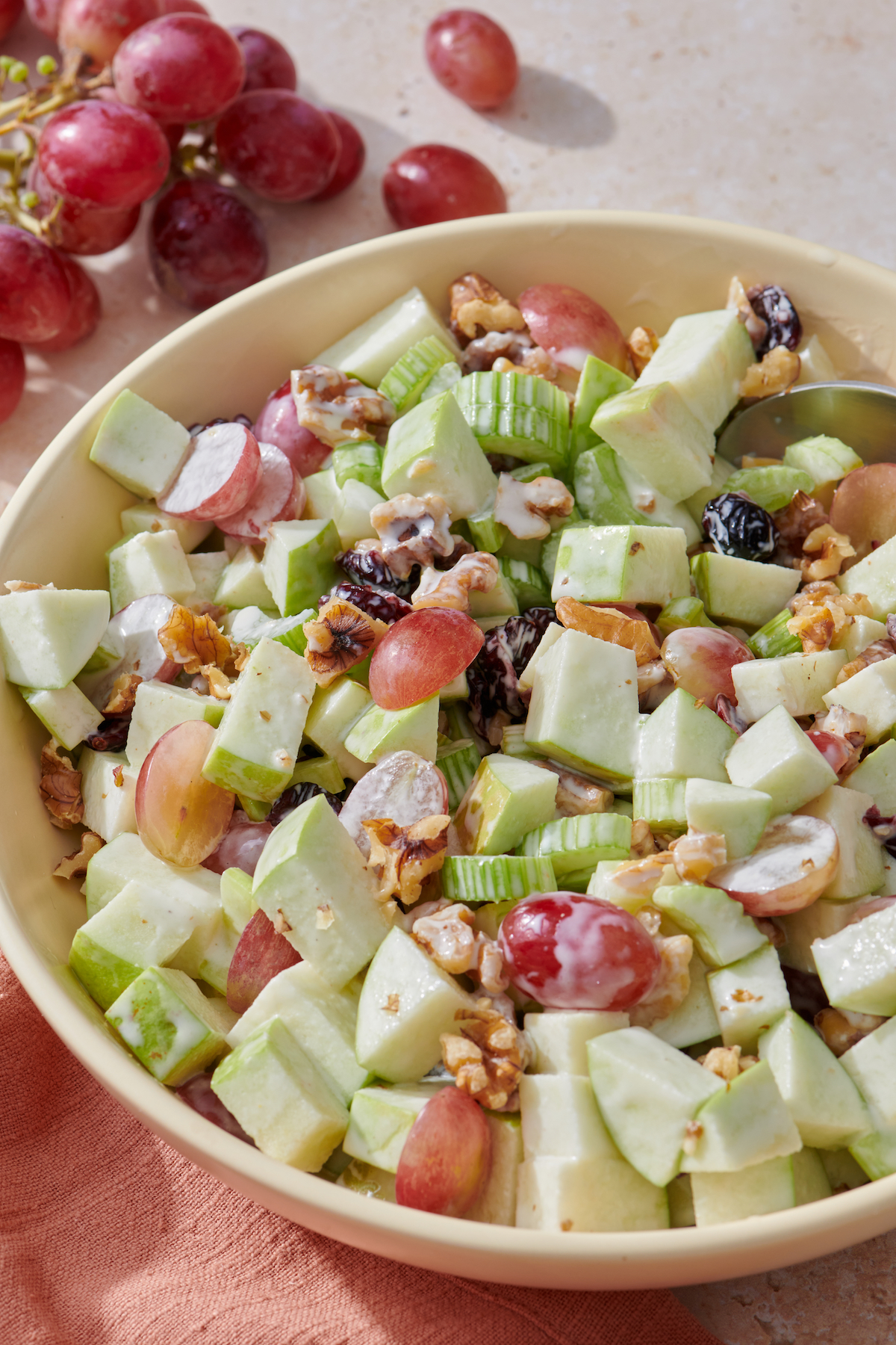 Waldorf Salad in serving bowl.