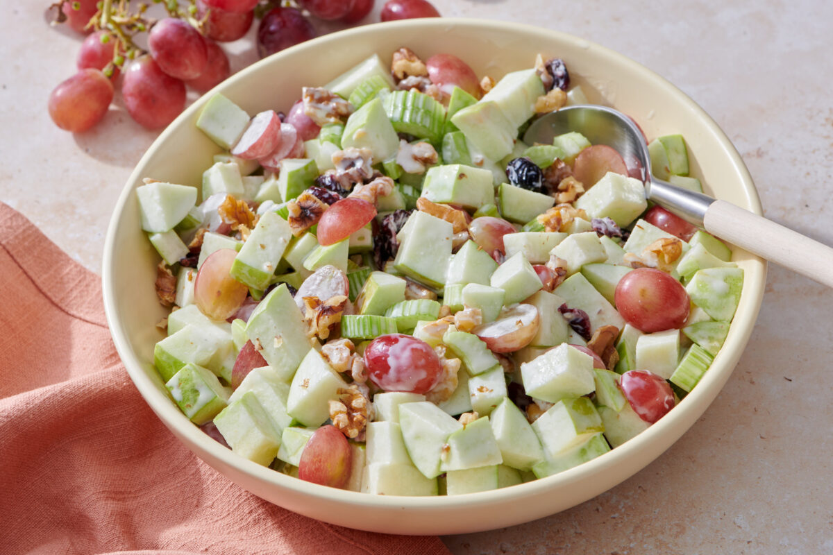Waldorf Salad in serving bowl.