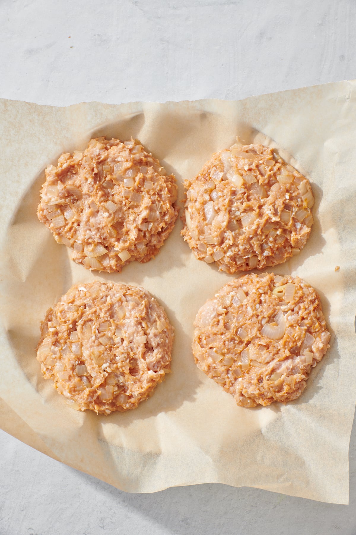 4 chicken burger patties