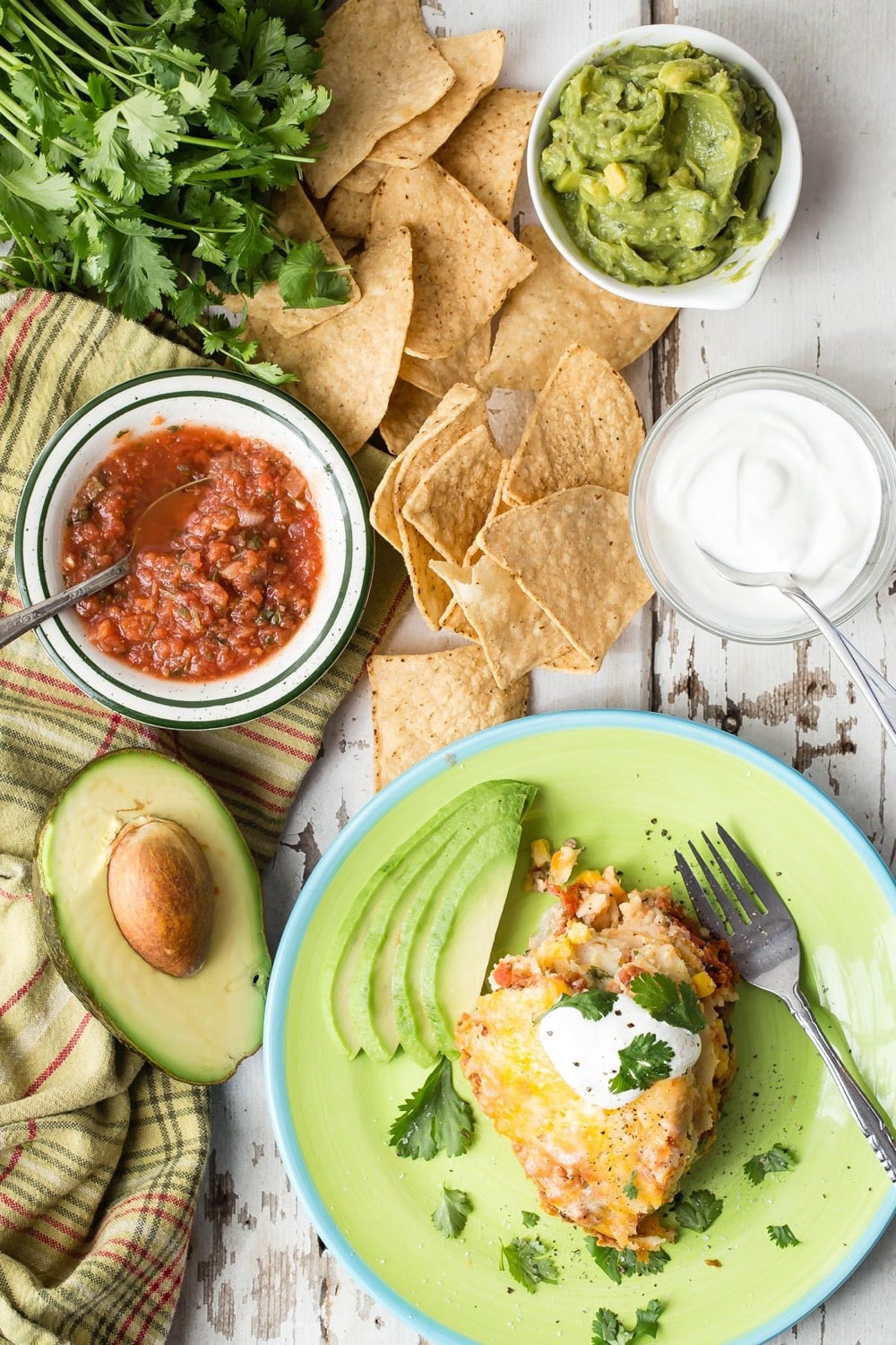 Crock Pot Mexican Tortilla Lasagna from weelicious.com