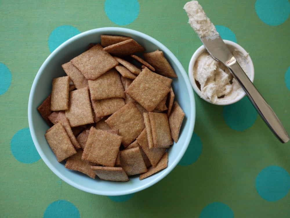 Cinnamon Honey Wheat Thins from Weelicious