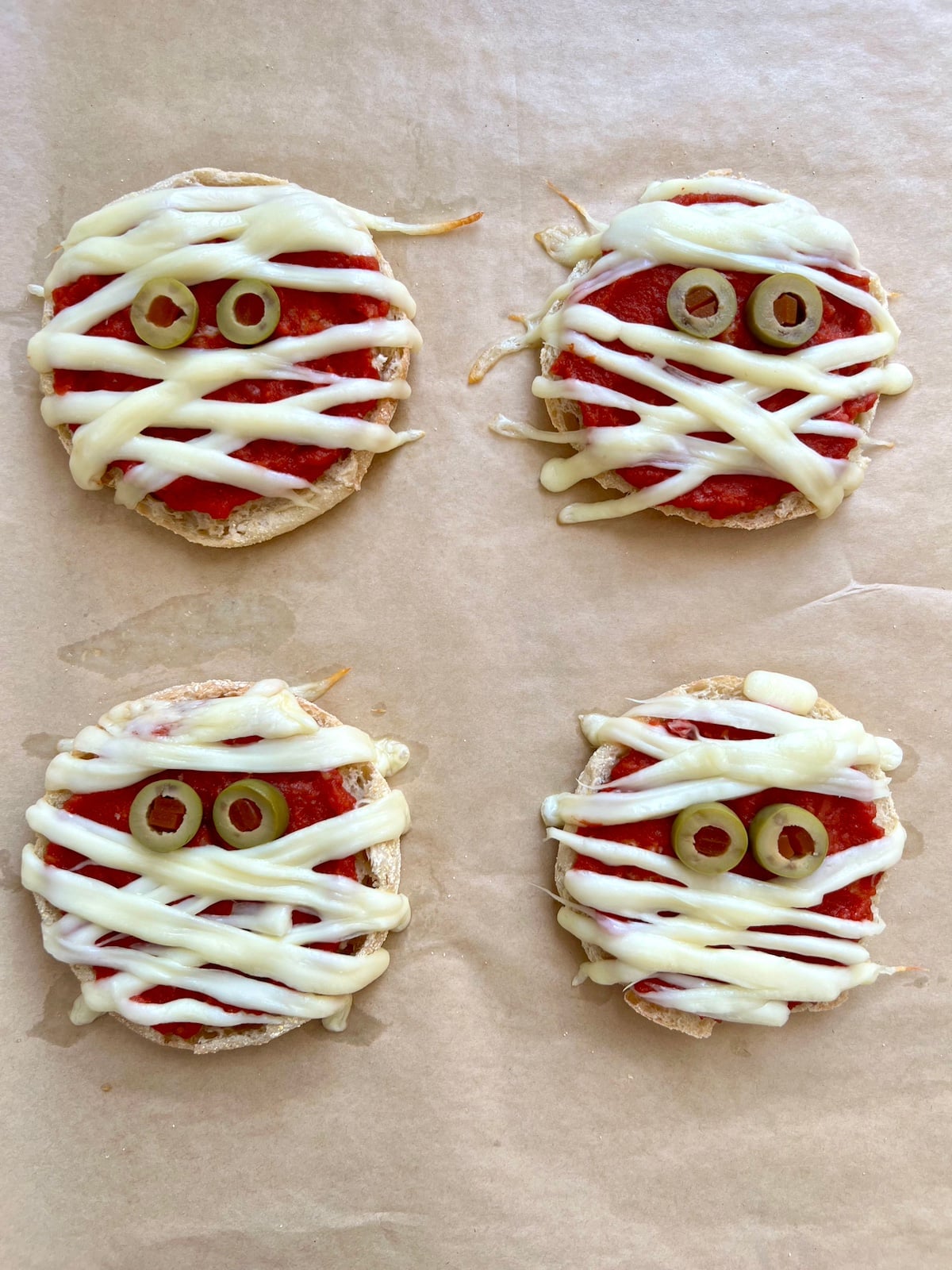 Baked Pizza Mummies.