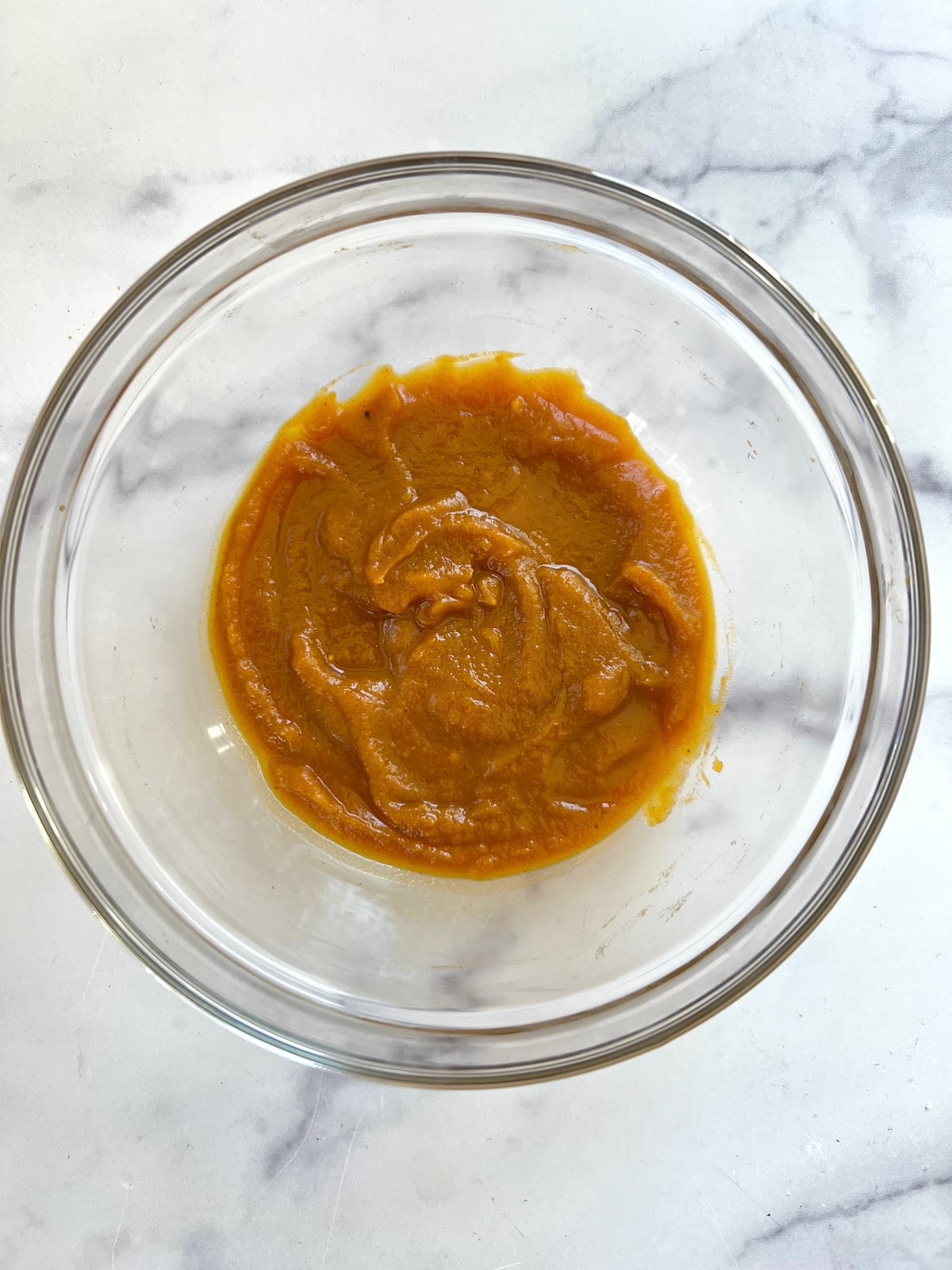 Pumpkin puree and brown sugar combined to make a filling.