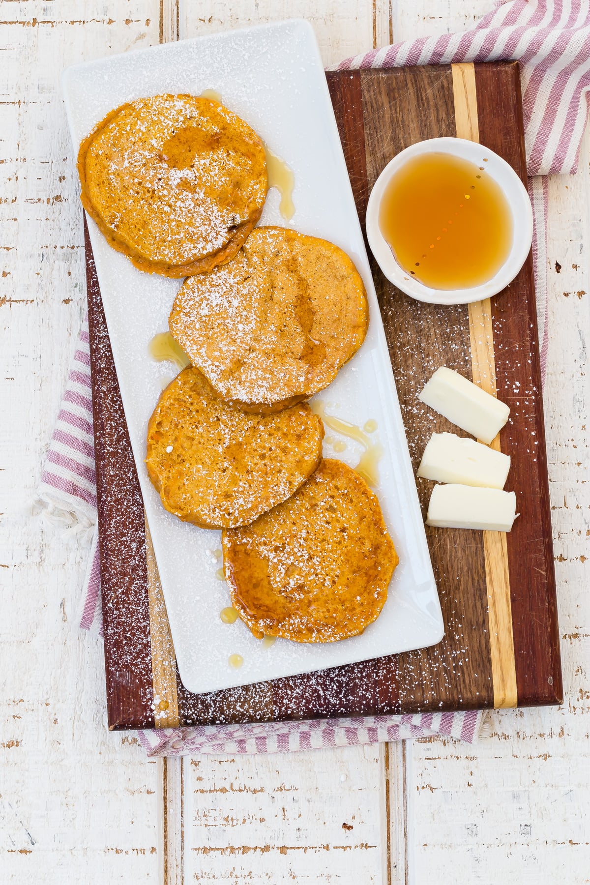 Sweet Potato Pancakes Stack from Weelicious.com