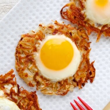 Egg and Crispy Potato Nests from Weelicious
