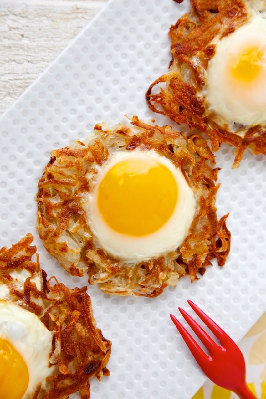 Egg and Crispy Potato Nests from Weelicious
