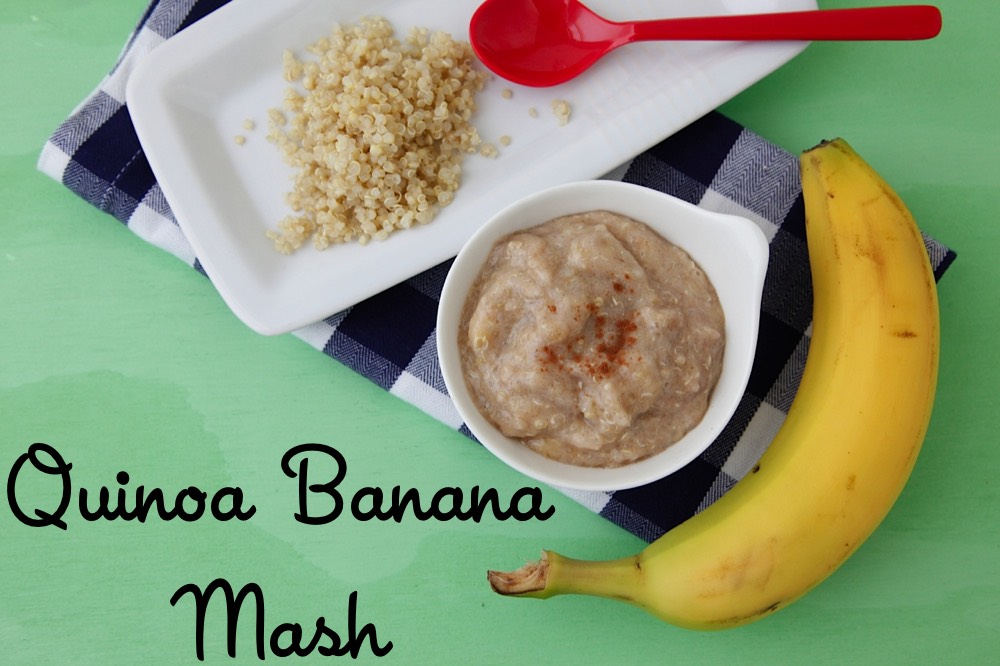 Quinoa Banana Mash Baby Food from Weelicious