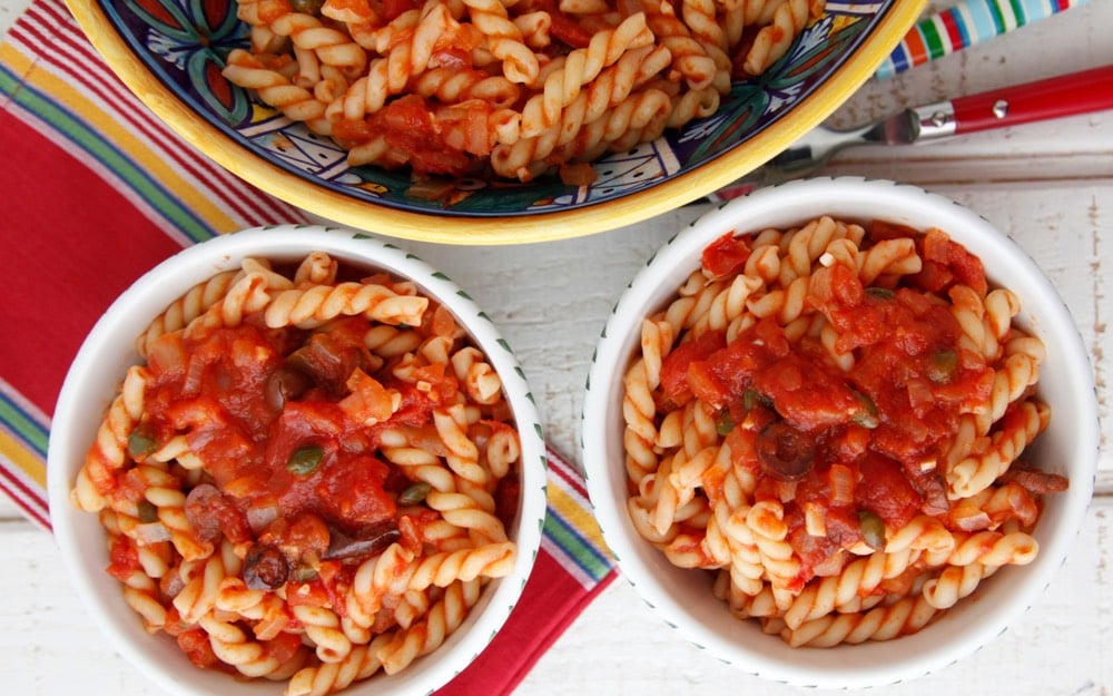 Kid Friendly Puttanesca from Weelicious