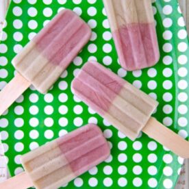 Strawberry Banana Almond Milk Ice Pops from Weelicious