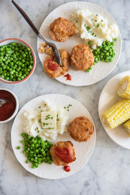 Cheesy Turkey Meatloaf Bites from Weelicious.com