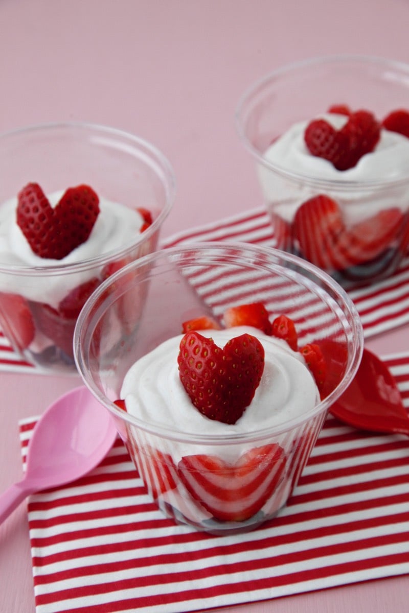 Berry Heart Parfaits from Weelicious