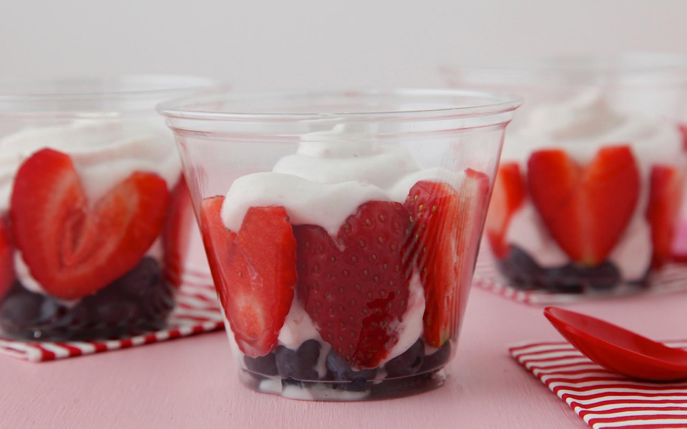 Berry Heart Parfaits from Weelicious