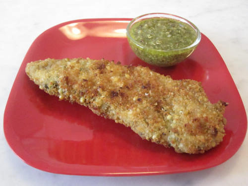 Chicken Pesto Tenders from Weelicious