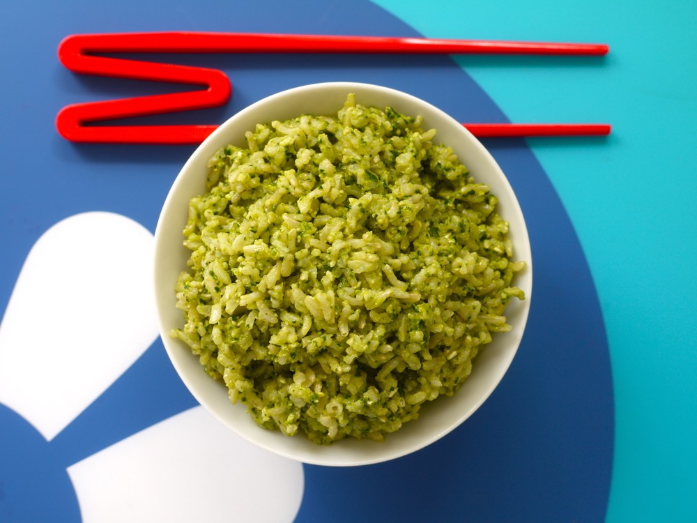 Spinach Pesto on Rice from Weelicious