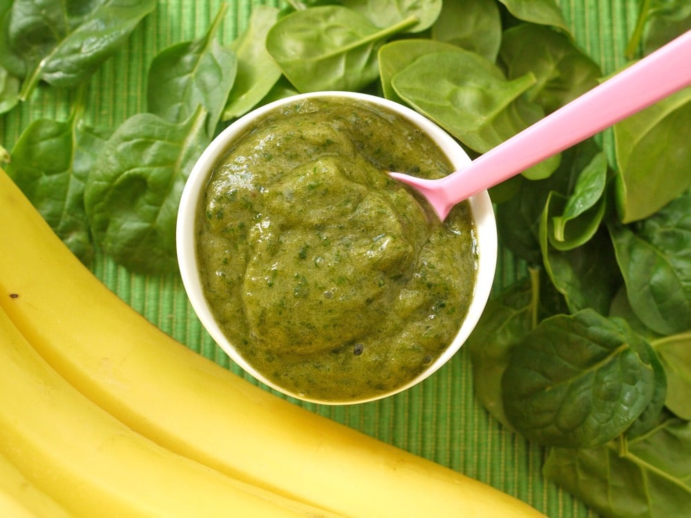 Spinach Banana Puree from Weelicious