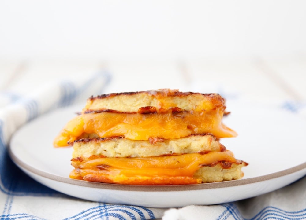 Cauliflower Crusted Grilled Cheese from weelicious.com