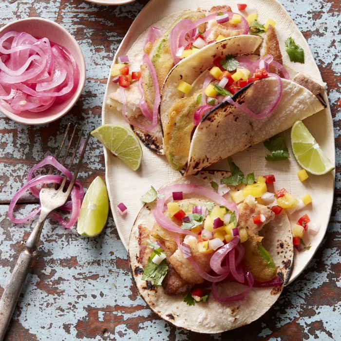 Whitefish and Crispy Avocado Tacos recipe from weelicious.com