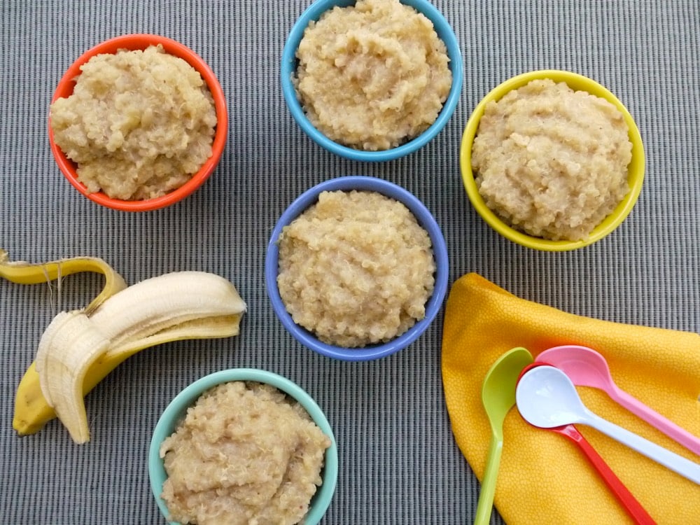 Banana Quinoa Rice Pudding from weelicious.com