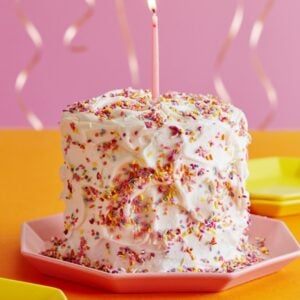 Dye Free Sprinkle Smash Cake from weelicious.com