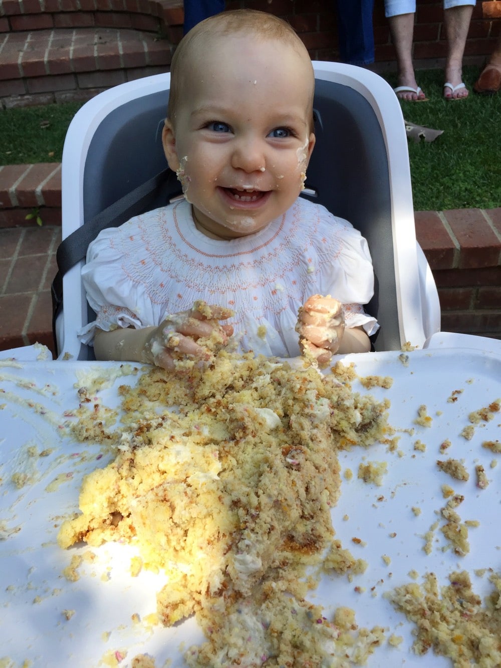 Dye Free Sprinkle Smash Cake from weelicious.com