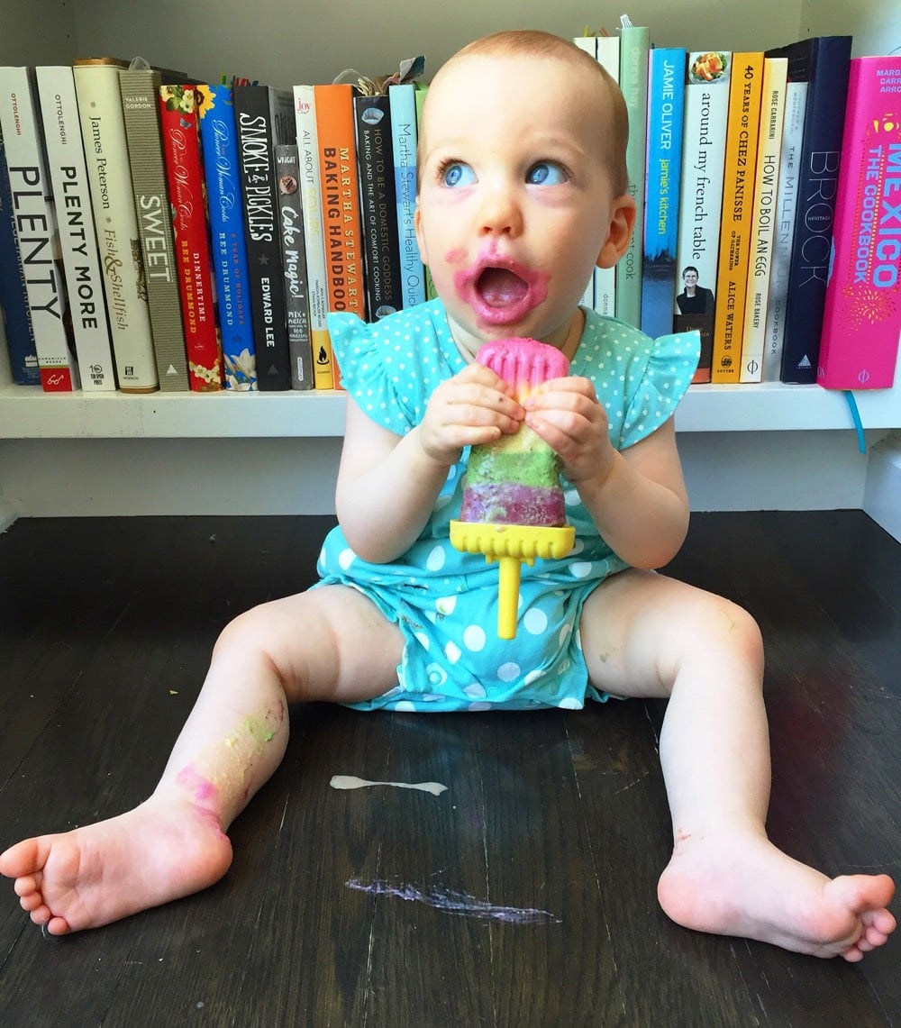 Rainbow Popsicles from weelicious.com