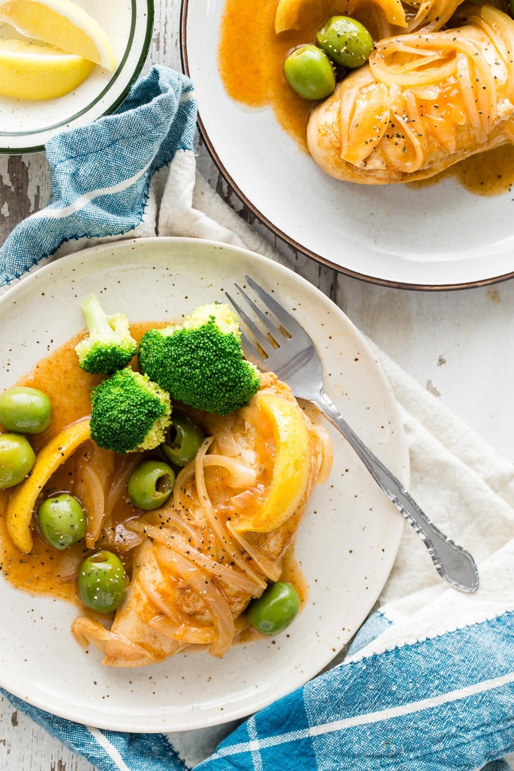 Spiced Chicken with Olives and Lemons from weelicious.com