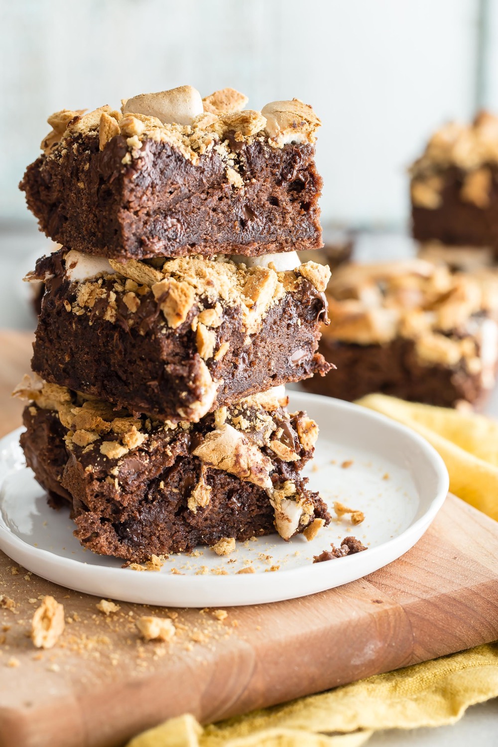 Smores Cakey Black Bean Brownies from weelicious.com