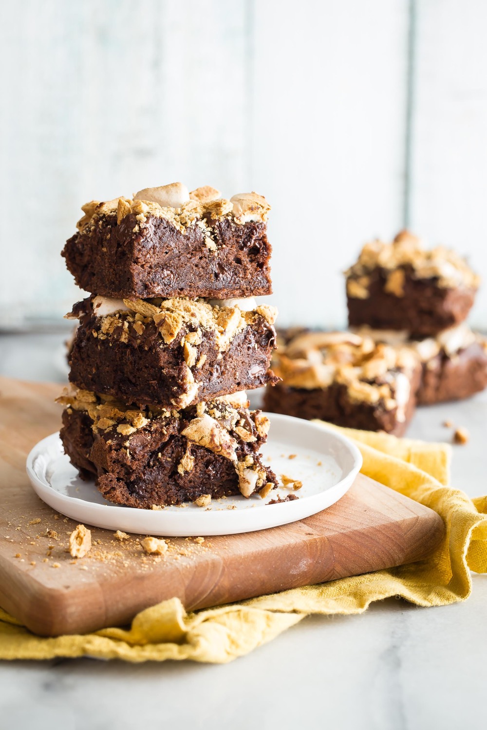 Smores Cakey Black Bean Brownies from weelicious.com