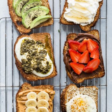 2 Ingredient Toast 6 Ways from weelicious.com