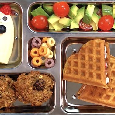 Waffle Hearts School Lunch from Weelicious.com
