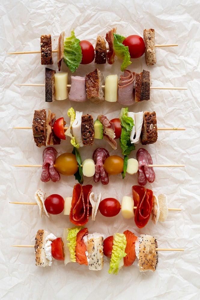 Sandwich Kabobs 5 Ways from Weelicious.com