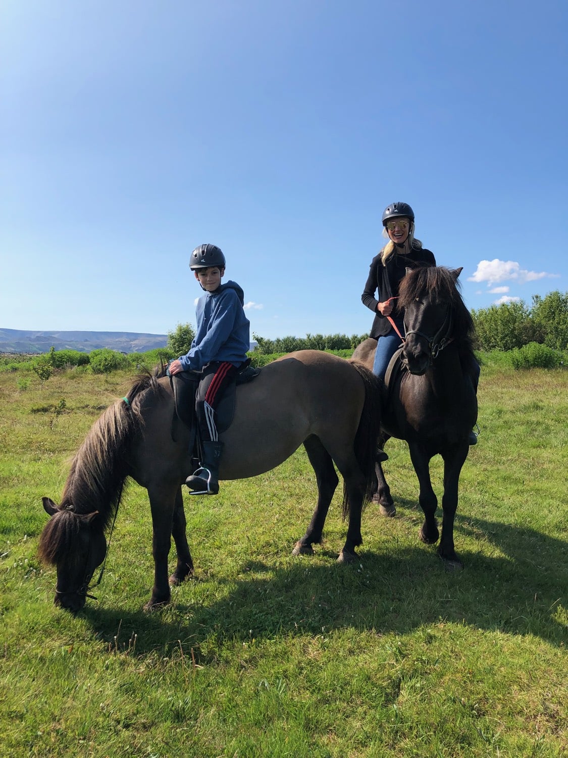 Horseback riding in Iceland.