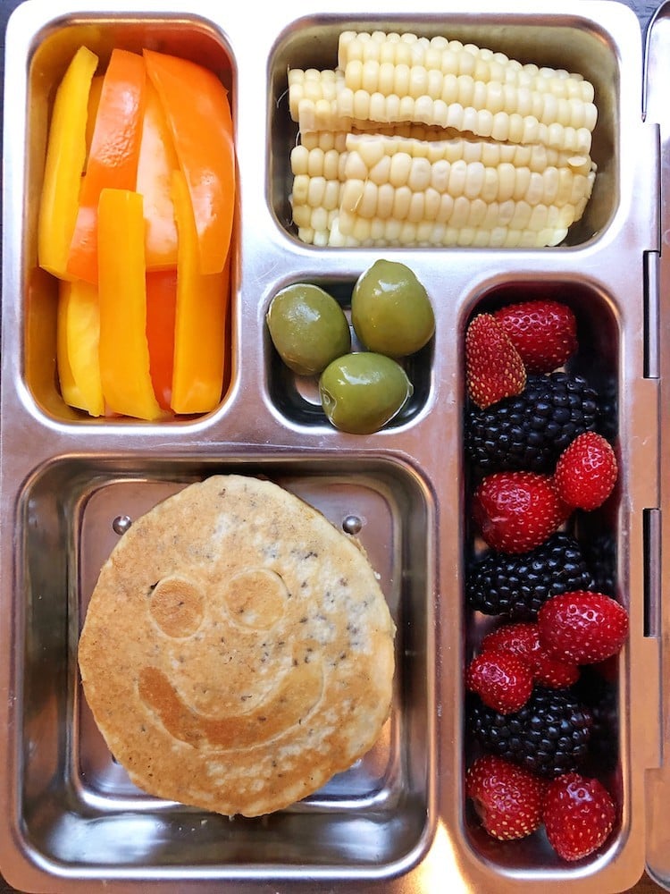 Smiley Face Protein Pancakes from Weelicious.com