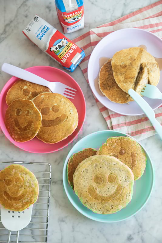 Smiley Face Protein Pancakes from Weelicious.com