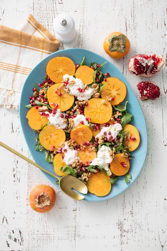 Persimmon Burrata Salad from Weelicious.com